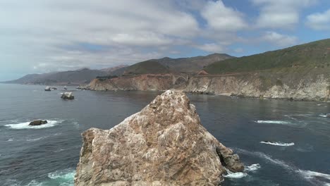 Vista-Aérea-De-Big-Sur-Coast-High-Way-1-Cerca-De-Monterrey-California