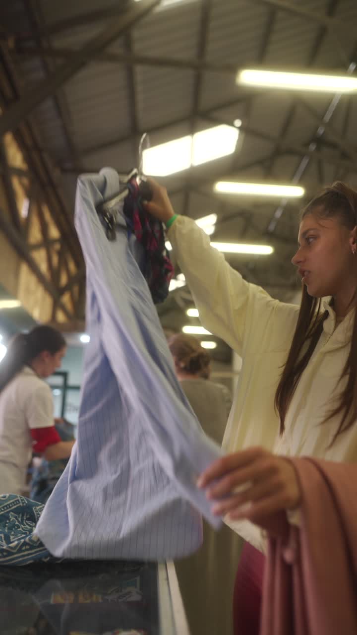 People Shopping at a Thrift Store