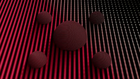 abstract geometric spheres on striped background