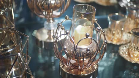 Elegant Gold Candle Holder