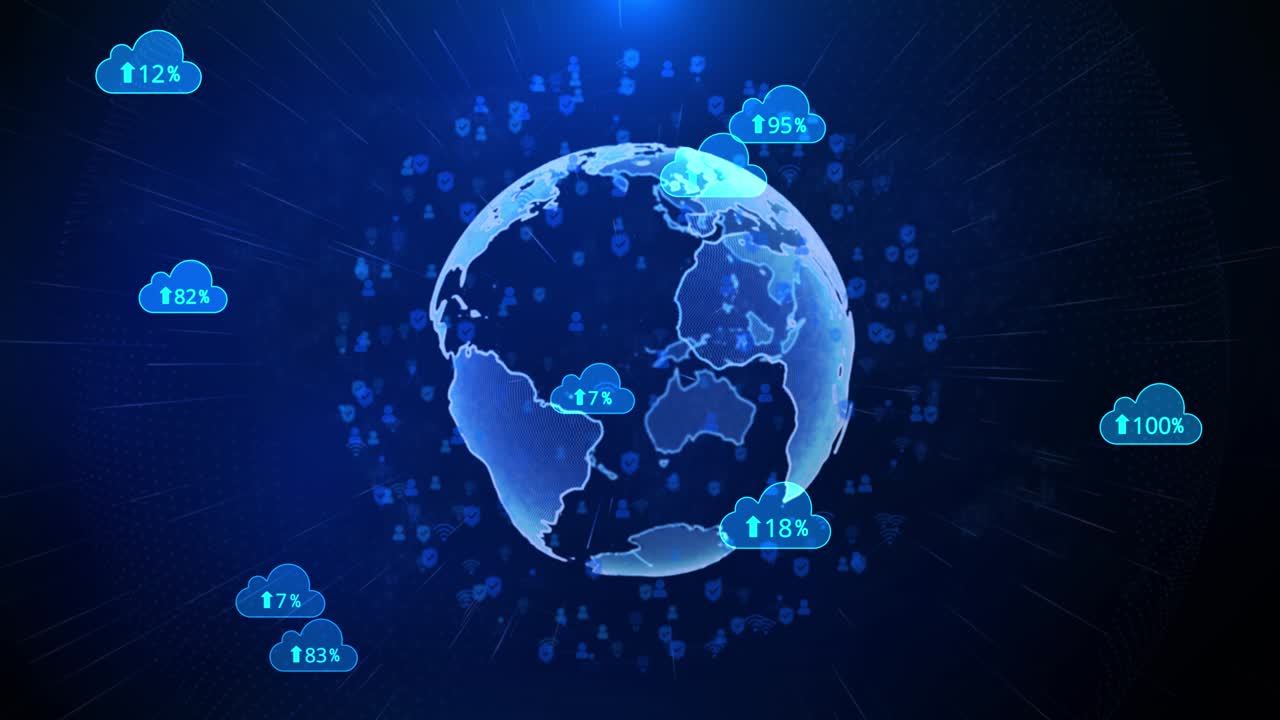 Future digital cloud computing of cyber security data network protection technology network