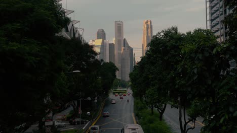 singapore skyline in the early morning