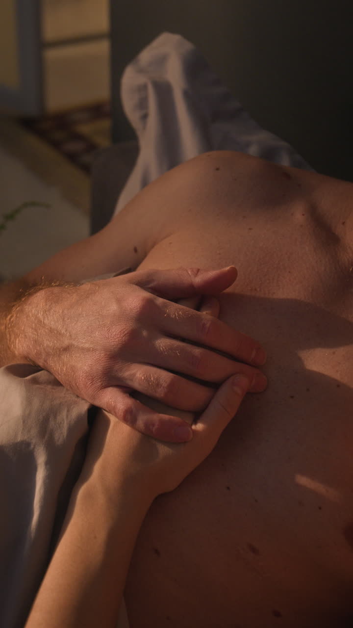 An intimate moment of affection between two people