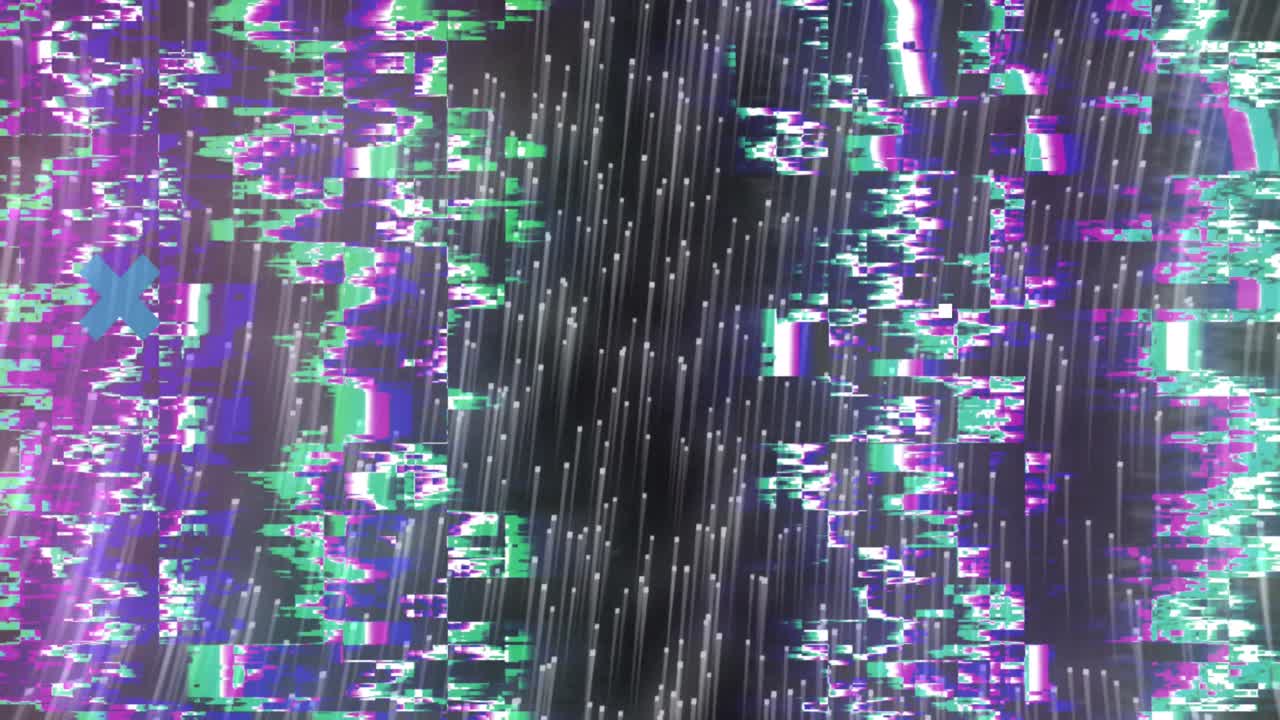 animación del procesamiento de datos sobre rastros de luz sobre fondo negro