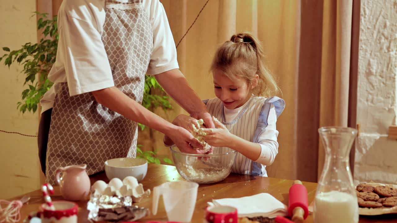 Grandmother and Granddaughter Baking Together