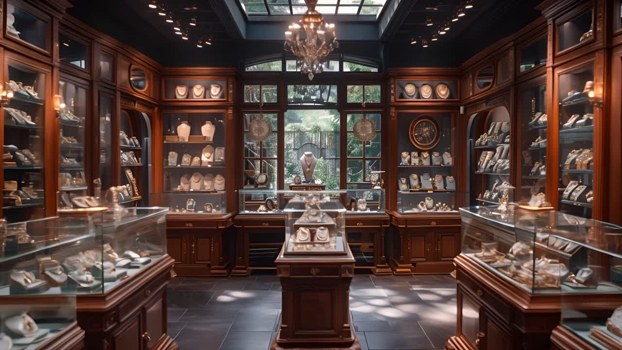 Elegant Luxury Jewelry Store Interior