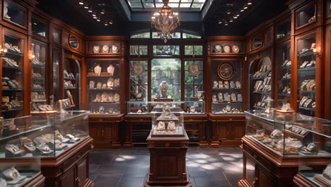 elegant luxury jewelry store interior
