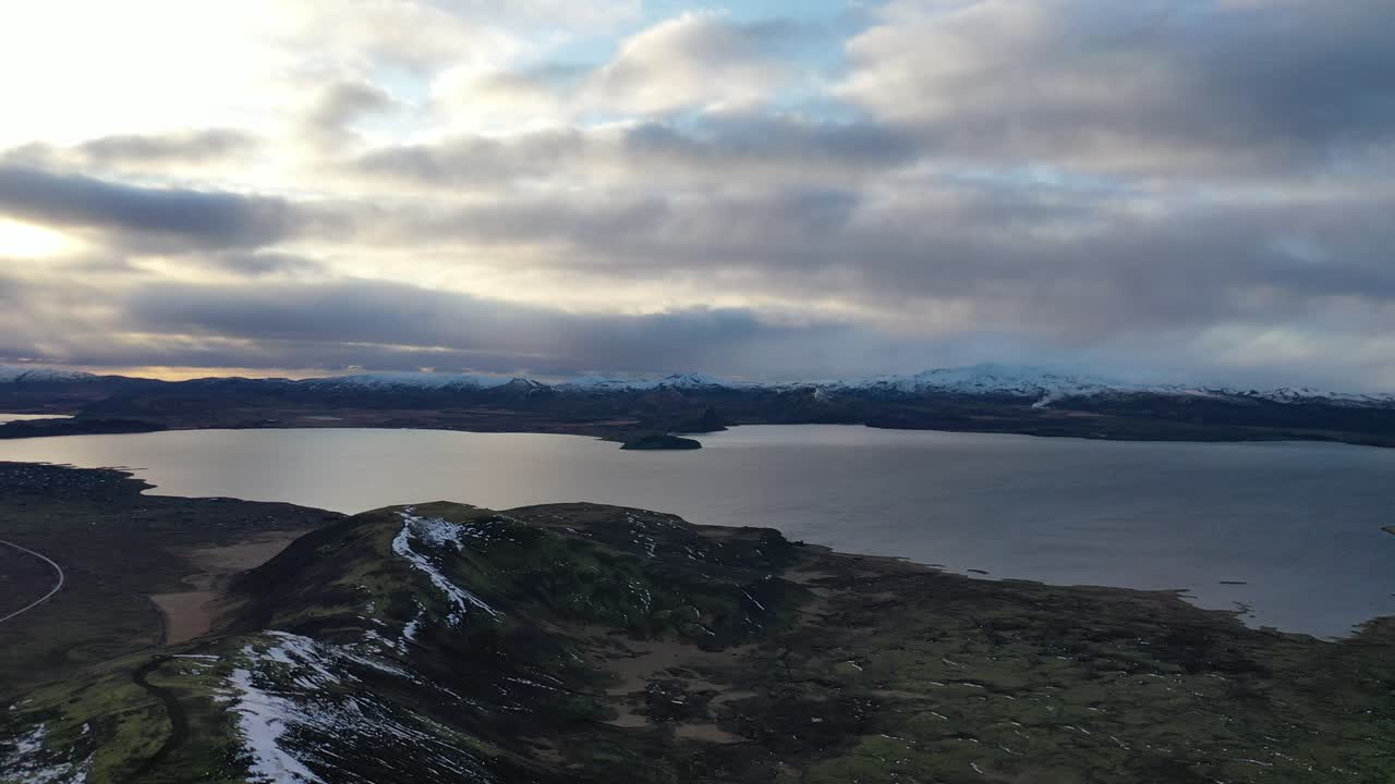 vista aérea en el parque nacional de thingvellir islandia