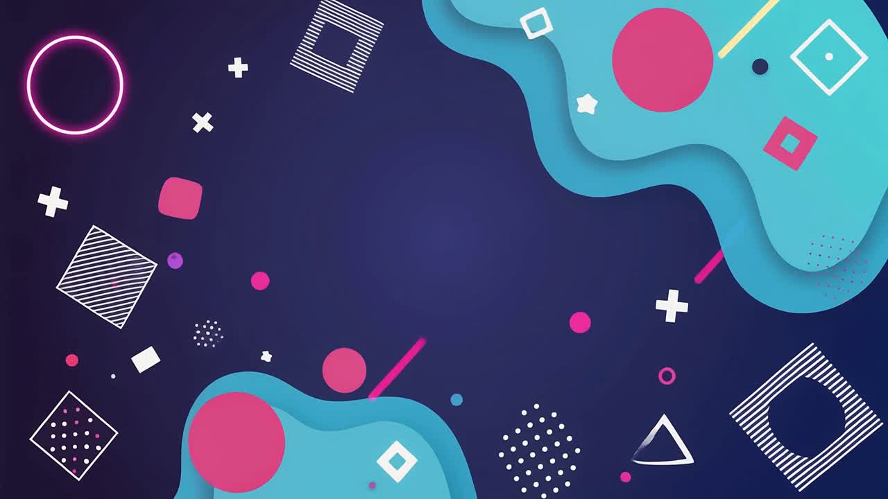 Animated Abstract Geometric Shapes Motion Graphic Background