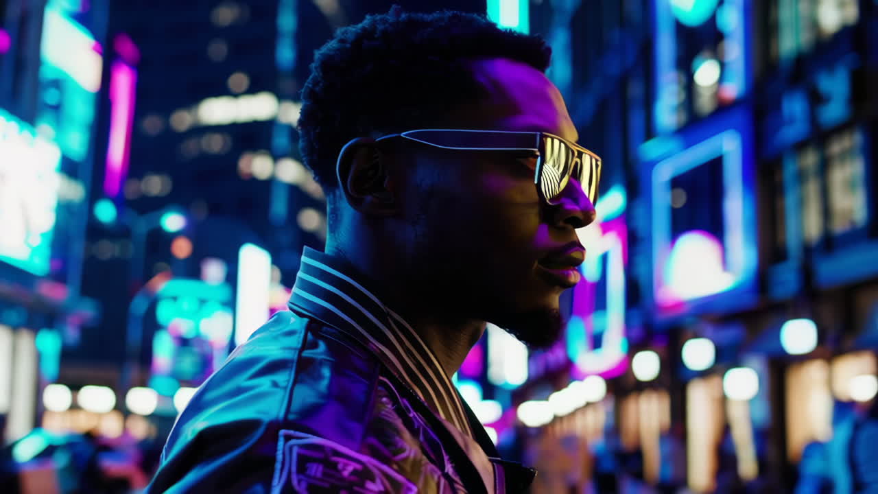 Stylish Man in Night City