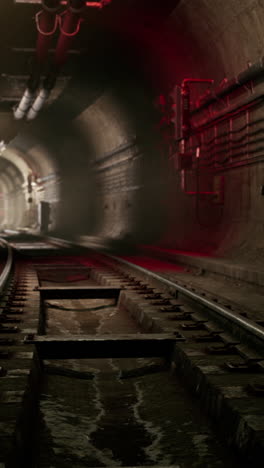 túnel de metro oscuro y atmosférico