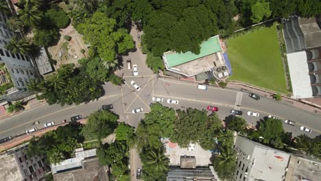 this is a 4k drone video of city road