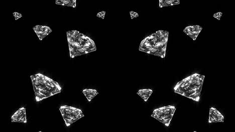 diamonds on black background