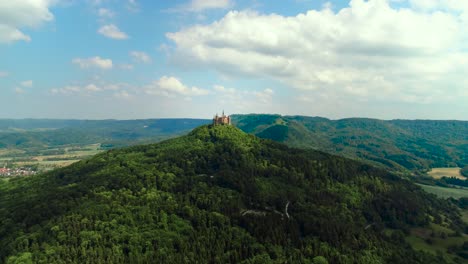 hohenzollern castle, germany. aerial fpv drone flights.