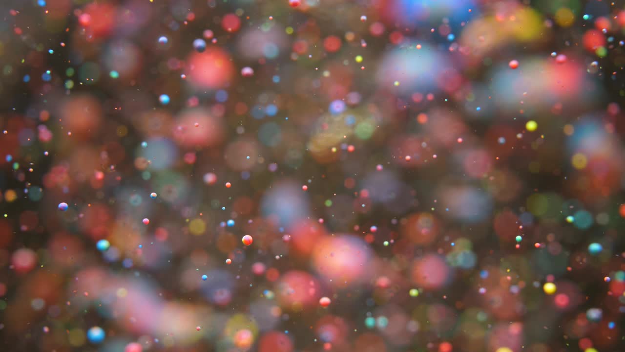 느린 움직임 밝은 색상 거품 오일 아름다운 페인트 우주 색상 움직이는 다채로운 클로즈업 아크릴 페인트 환상적인 표면 추상적인 다채로운 페인트 변형 구조 다채로운 거품