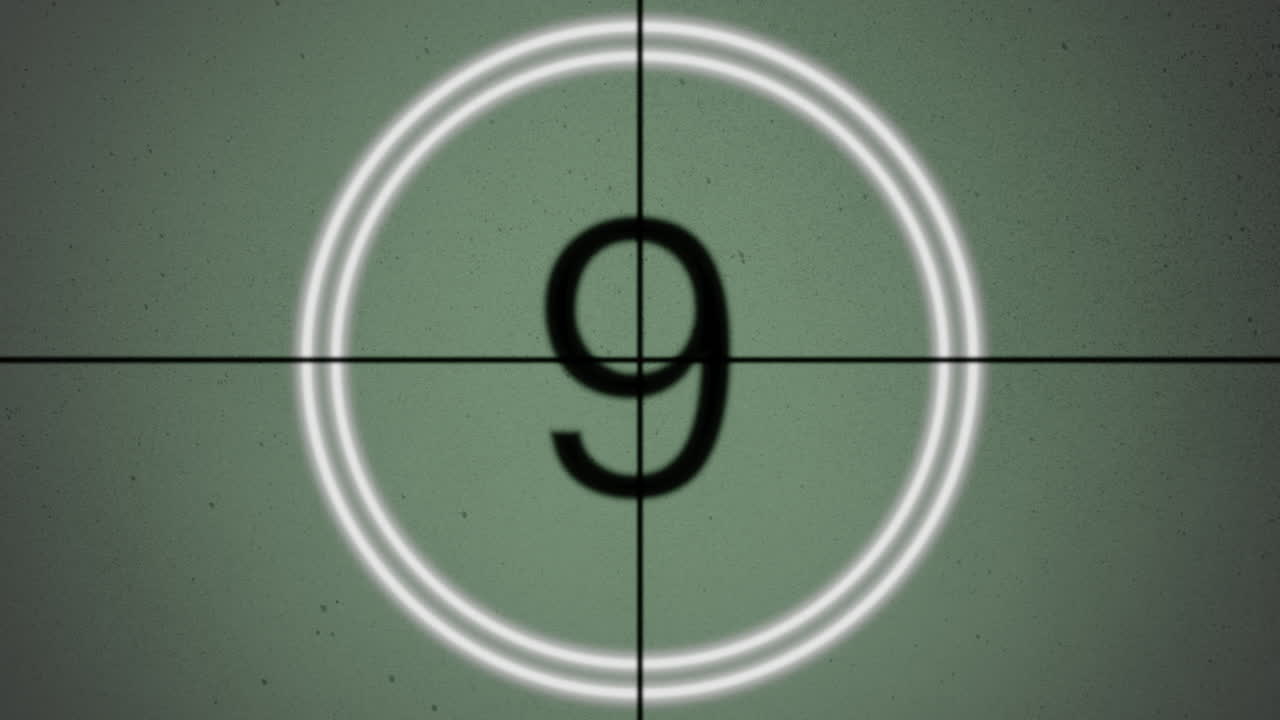 movimiento negro película digital cuenta regresiva 3