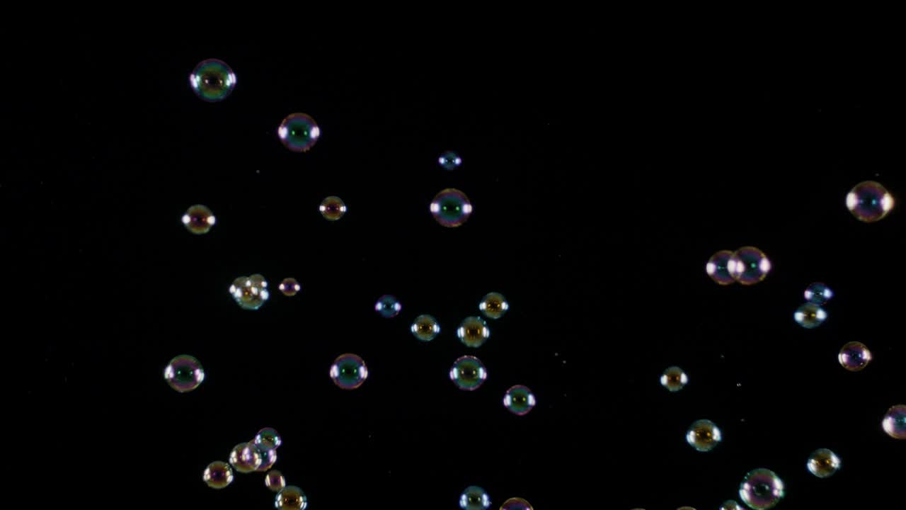 Soup Bubbles Isolated on Black Background