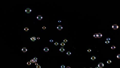 soup bubbles isolated on black background