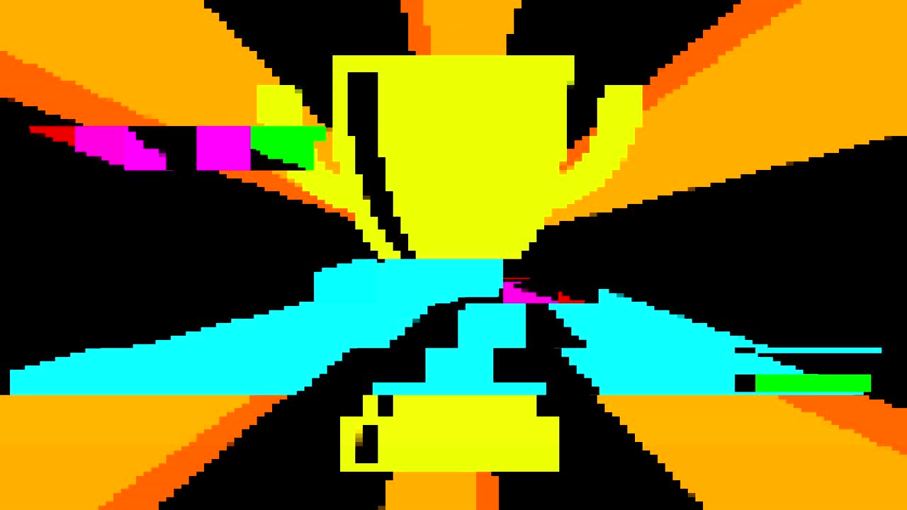 Heller Pixelbecher. Altes Retro-Video. Digitaler alter Fernsehbildschirm.