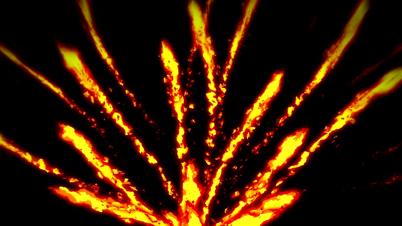 불과 번개 애니메이션, 만화 만화 애니메이션, 불꽃 루프 배경