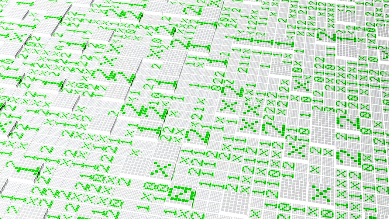 Abstract Digital Grid Pattern