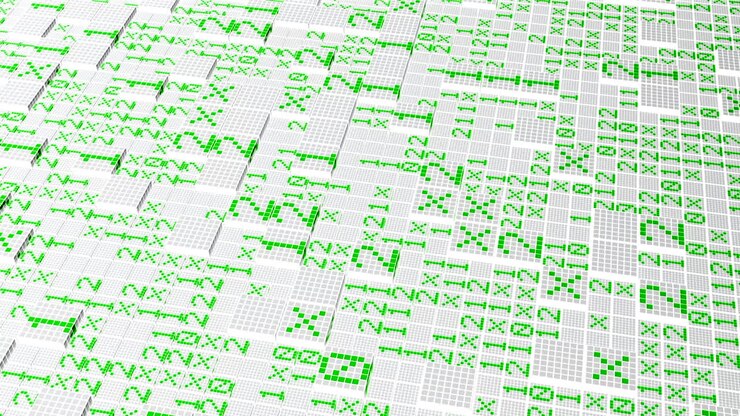 Abstract Digital Grid Pattern
