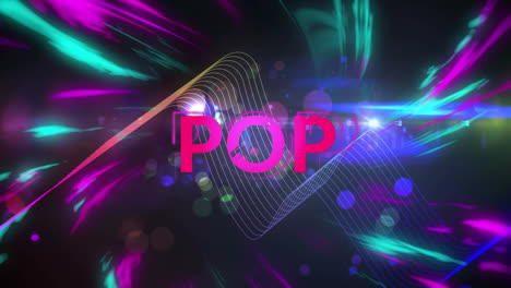 Animación-De-Texto-Pop-Sobre-Luces-Sobre-Fondo-Negro