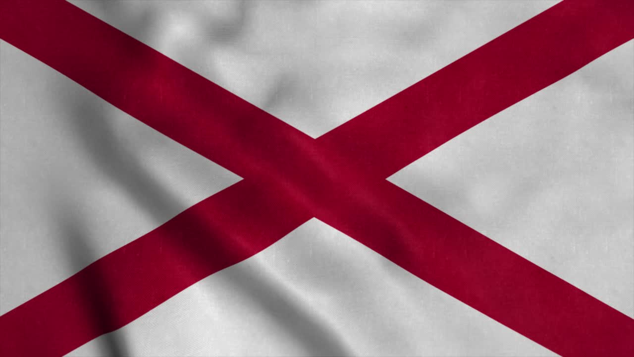 바람에 흔들리는 앨라배마 주 발: 매우 상세한 직물 질감으로 완벽한 루프