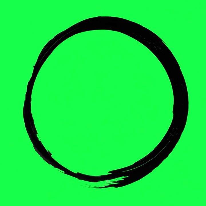 Zen-Kreis-Animation, transparentes 4K-Video, Greenscreen