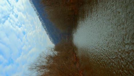 creek in foreground with mountainside in the background