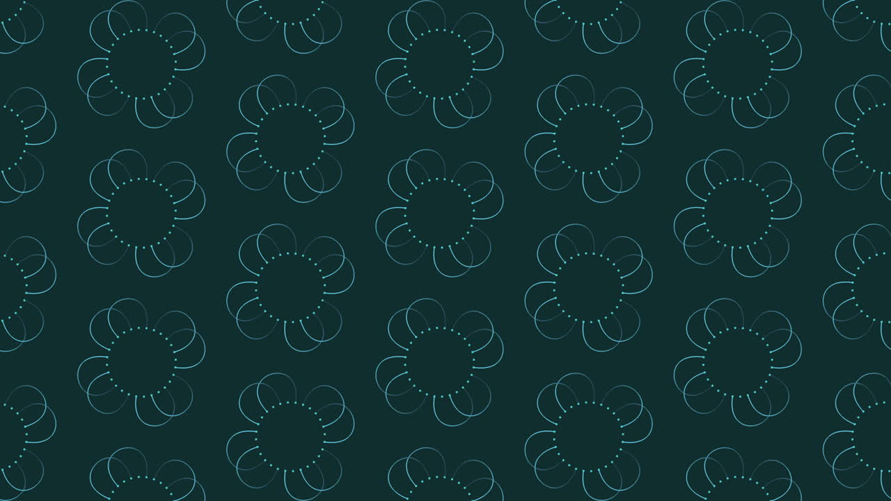 어두운 배경 에 있는 우아 한 파란색 과 초록색 의 꽃 무