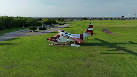 aerial view of a coast guard amphibious plane