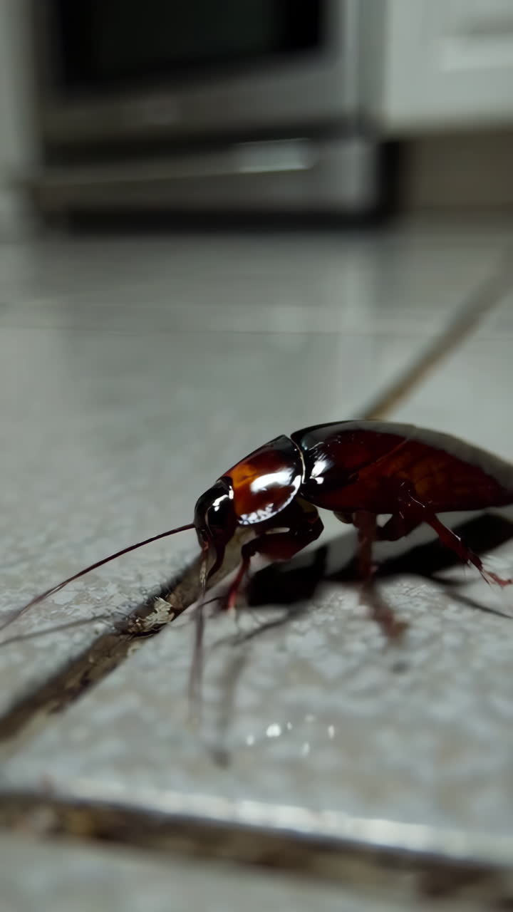 Cockroach on Kitchen Floor