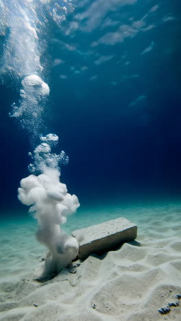 concrete block reaction underwater