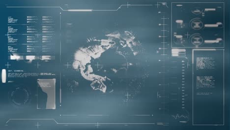 Das-Weiße-Dashboard-Mit-Datendiagrammen,-Diagrammanalyse-Und-Einem-Erdglobus-Auf-Einem-Grünen-Bildschirmhintergrund-I