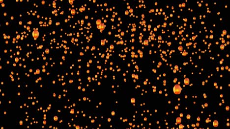 sky lanterns in the night sky