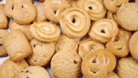 shortbread cookies on a wooden background rotate