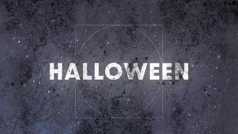 Animación-De-Banner-De-Texto-De-Halloween-Sobre-Forma-Geométrica-Abstracta-Sobre-Fondo-Gris-Grunge