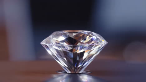 close-up of a sparkling brilliant cut diamond