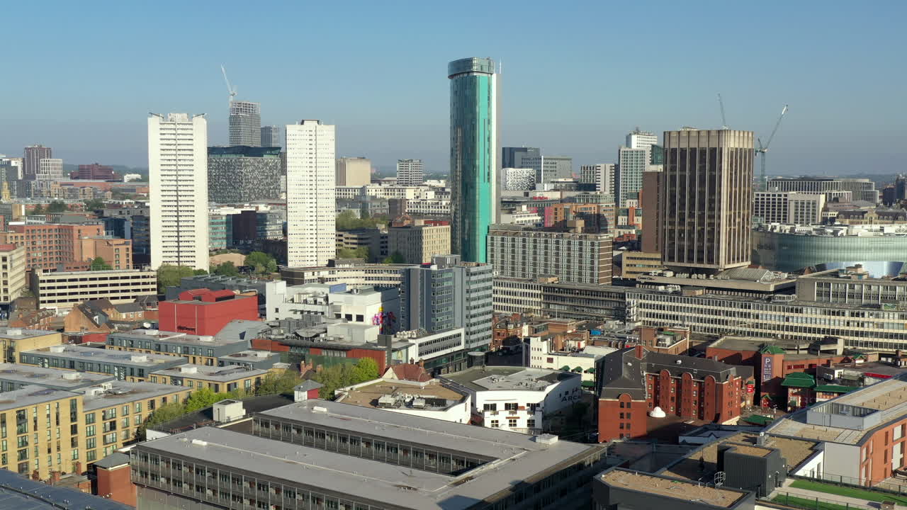 centro de la ciudad de birmingham en los midlands, inglaterra
