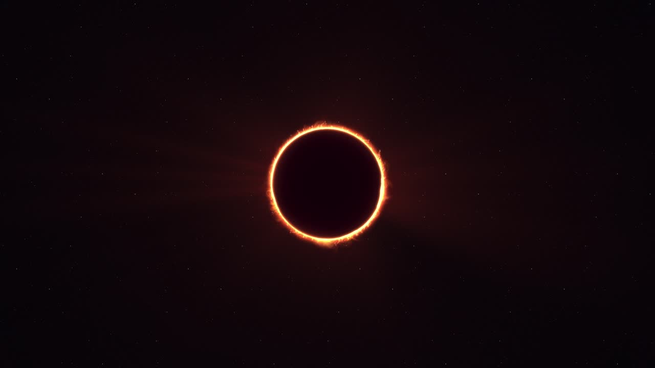 eclipse solar total corona de anillo de fuego desde el espacio