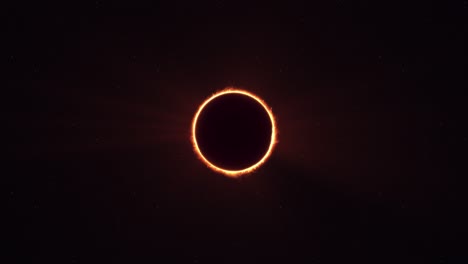 eclipse solar total corona de anillo de fuego desde el espacio