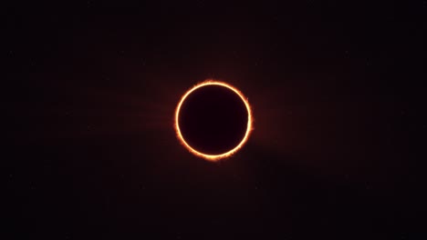 total solar eclipse fire ring corona from space