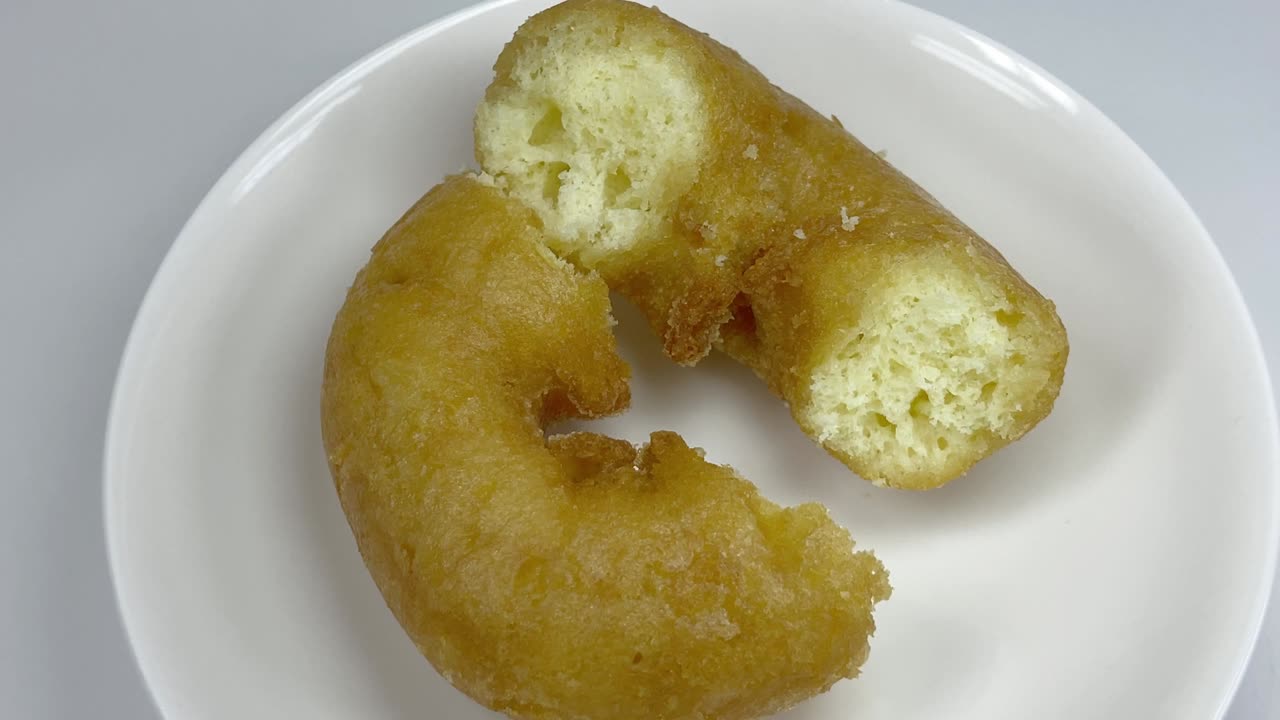 donut pequeño, video en primer plano