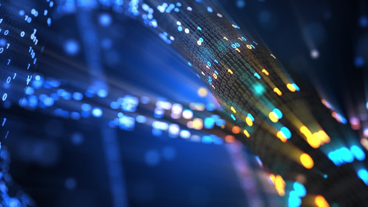 big data cloud computing internet de las cosas iot ai tecnología de red. bucle sin fisuras 4k vj fondo.