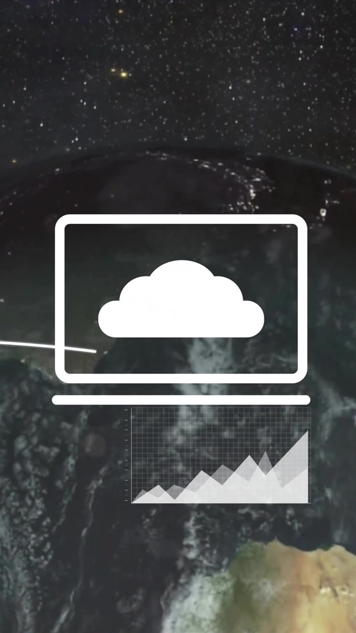 Animation of data processing over globe