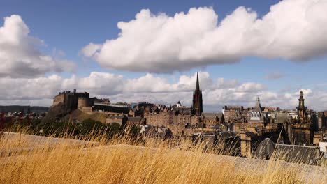 panoramic view of edinburgh castle and skyline