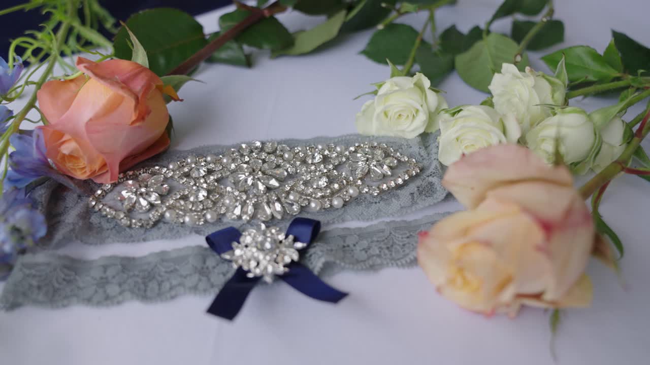 Crystal garter belt for bride