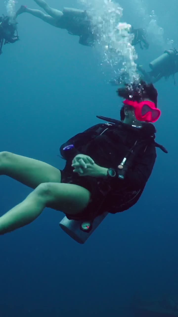 Scuba diving in the ocean