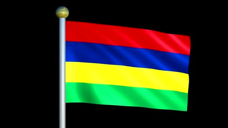 bandera animada de mauricio con un gran bucle